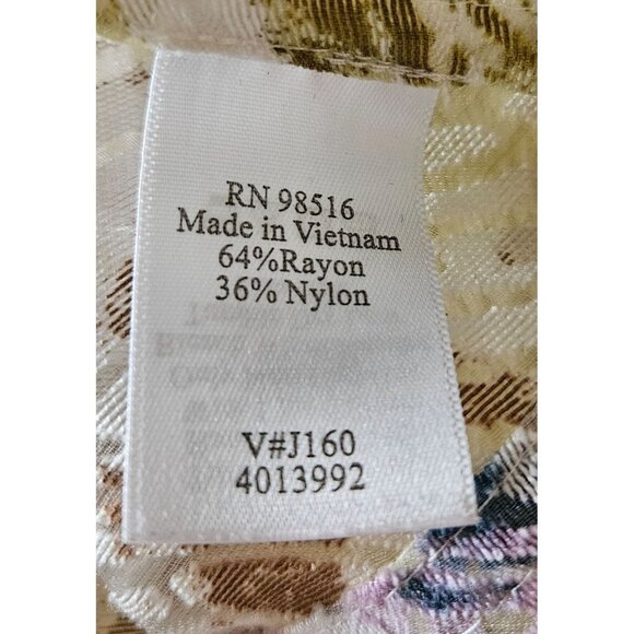 Coldwater Creek Woman's Size 18 Colorful  Burnout Sheer  Full Zip Jacket LT Weig - Picture 6 of 6